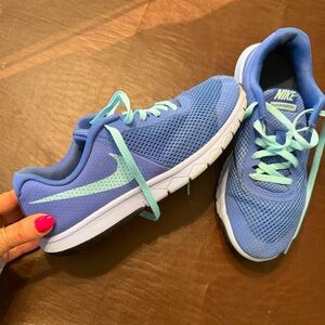 Nike Blue and Light Green Running Shoes